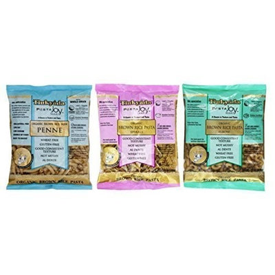 Tinkyada Organic Gluten-Free Brown Rice Pasta 3 Shape Variety Bundle: (1) Elbow Pasta, (1) Spirals Pasta, and (1) Penne Pasta, 12 Ounce Ea.