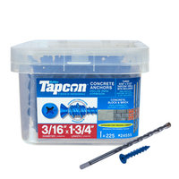 Tapcon 225-Count 3/16-in x 1.75-in Blue Steel Self-Tapping Concrete Screw 24555