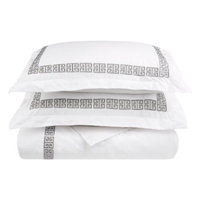Superior Kendell Greek Border Cotton Duvet Cover Set