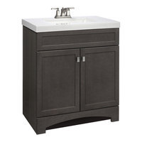 Style Selections Drayden Grey Integral Single Sink Bathroom Vanity with Cultured Marble Top (Common: 31-in x 19-in; Actual: 30.5-in x 18.75-in) CM18F30-SS