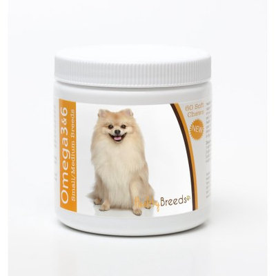 Healthy Breeds 840235142805 Pomeranian Omega 3 & 6 Soft Chews - 60 count
