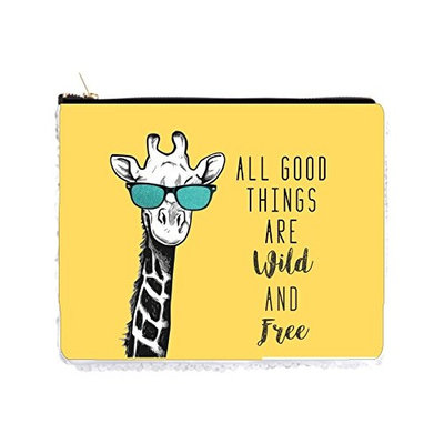 Hipster Giraffe in Glasses - All Good Things Are Wild and Free - 6.5