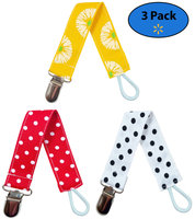 EliteBaby Unisex Pacifier Clip Holder, 3 Pack Teething Toys, Soothie Pacifiers, Baby Blanket, & Baby Bibs Stainless Steel Clasp Baby Gift