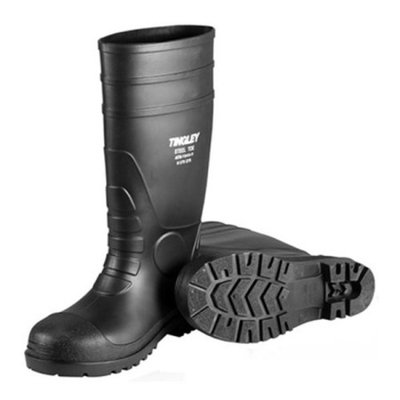 Sz10 Blk Pvc Sock Boots