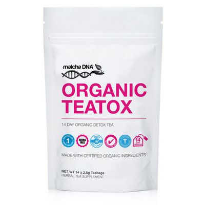 MatchaDNA TEATOX Slimming Detox Tea With Matcha Green Tea Powder 14 Teabags 14 Day Supply