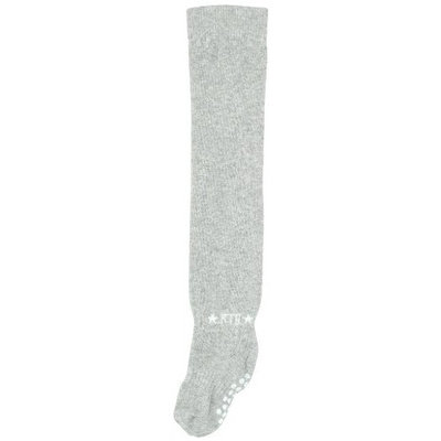 ROCK-A-THIGH Big Girls' Thigh Socks With Ankle Ribbed Panel, Gray, 6-8 Years
