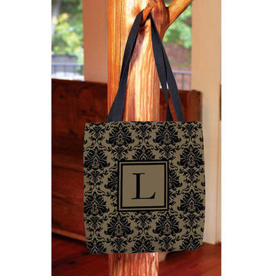 Thumbprintz - Damask Monogram Tote Bag