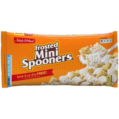 Malt-O-Meal Breakfast Cereal, Frosted Mini Spooners, 50.1 Oz, Zip Bag