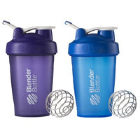 Blender Bottle 2-Pack Classic 20 oz. Shaker w/ Loop Top - Purple & Blue