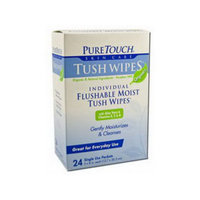 Pure Touch Organics Tush Wipes, 24CT