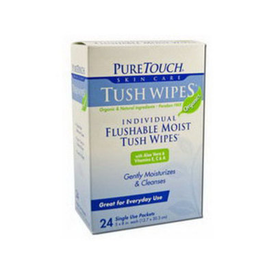 Pure Touch Organics Tush Wipes, 24CT