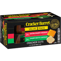 Cracker Barrel Extra Sharp Cheddar & Sharp White Cheddar Cheese Cracker Cuts Variety Pack 24-48 ct Boxes