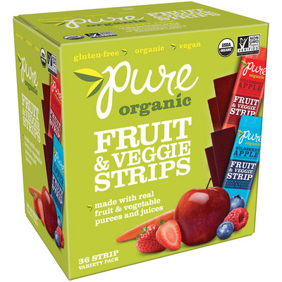 Pure® Organic Strawberry Apple & Wildberry Apple Fruit & Veggie Strips 36-0.49 oz. Packs