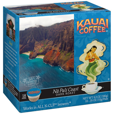 Kauai Coffee® Na Pali Coast Dark Roast Single Serve Coffee 18-0.35 oz. Pods