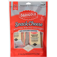 Darigold® Medium White Cheddar No Color Added Snack Cheese 10-0.75 oz. Packs