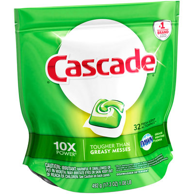 Cascade® Dawn® Fresh Scent Action Pacs™ Dishwasher Detergent 32 ct Pouch
