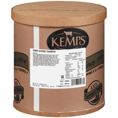 Kemps® Fat Free Rainbow Sherbet 3 gal. Tub