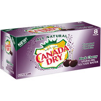 Canada Dry Black Cherry Sparkling Seltzer Water, 12 Fl Oz Cans, 8 Pack