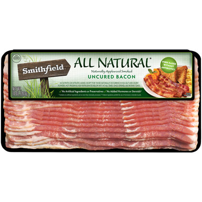 Smithfield® All Natural Naturally Applewood Smoked Uncured Bacon 10 oz. Pack