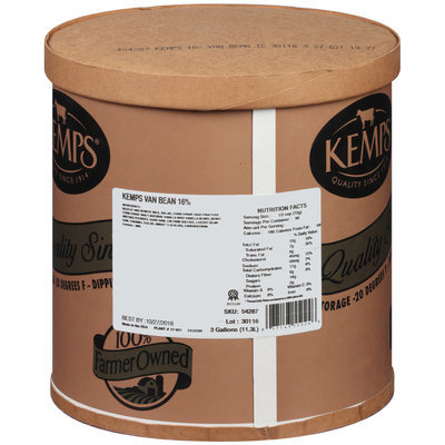Kemps® 16% Vanilla Bean Ice Cream 3 gal. Tub
