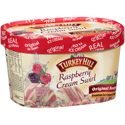 Turkey Hill Raspberry Cream Swirl Premium Ice Cream & Sherbet 48 fl. oz.