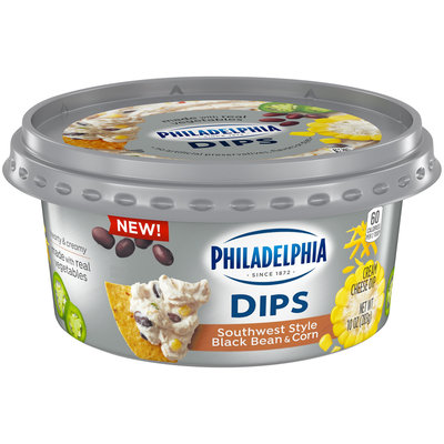 Philadelphia Southwest Style Black Bean & Corn Cream Cheese Dip