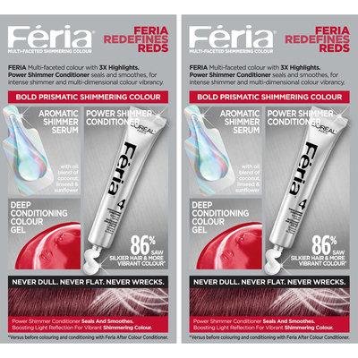 L'Oreal® Paris Feria® Multi-Faceted Shimmering Colour 41 Rich Mahogany Hair Color 2-1 Kit Boxes