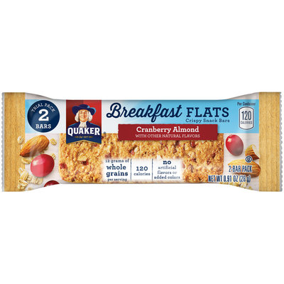 Quaker® Breakfast Flats Cranberry Almond Crispy Snack Bars