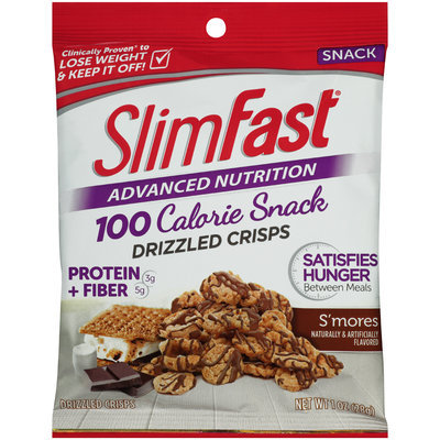 SlimFast® Advanced Nutrition 100 Calorie S'mores Drizzled Crisps 1 oz. Bag