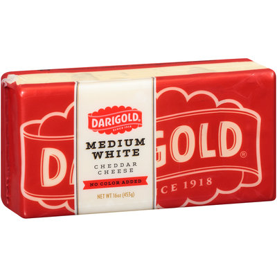 Darigold® Medium White Cheddar No Color Added Cheese 16 oz. Brick