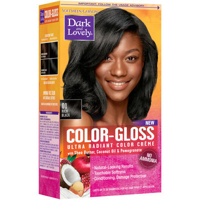 Softsheen-Carson® Dark And Lovely® Color-Gloss Ultra Radiant Color Creme 01 Rich Black 1 kt Box