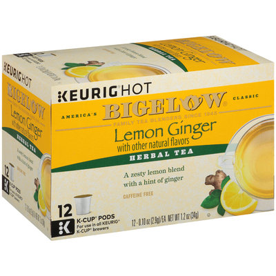 Bigelow® Lemon Ginger Herbal Tea K-Cup Pods 1.2 oz. Box