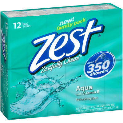 Zest® Aqua Refreshing Soap 12-3.75 oz. Bars