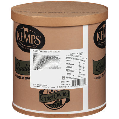 Kemps® Caramel Turtle Cheesecake Ice Cream 3 Gal. Tub