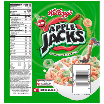 Kellogg's® Apple Jacks® Cereal 3.1 oz. Bag
