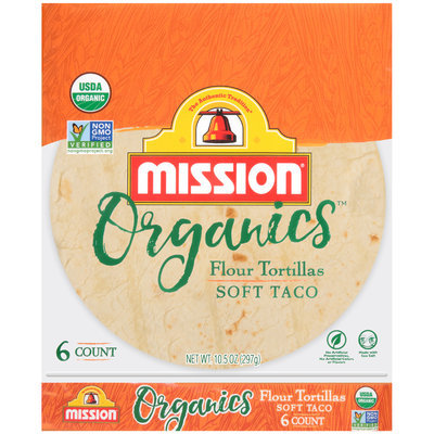 Mission® Organics™ Soft Taco Flour Tortillas 6 ct Bag