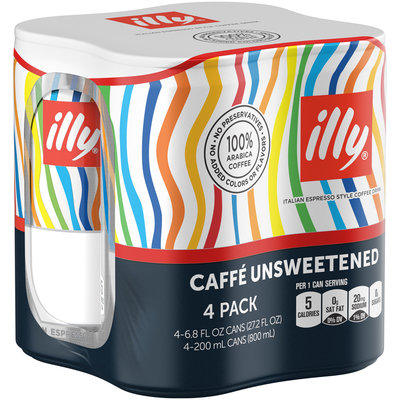 Illy® Caffe Unsweetened Italian Espresso Style Coffee Drink 4-6.8 fl. oz. Cans