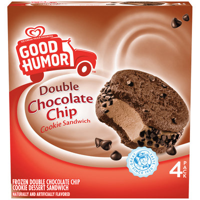 Good Humor™ Frozen Double Chocolate Chip Cookie Sandwich 4 ct Box
