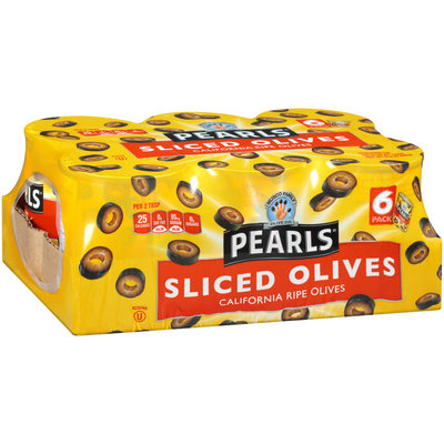 Pearls® Sliced California Ripe Olives 6-3.8 oz. Pack