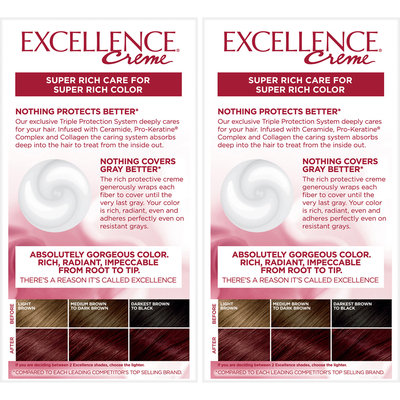L'Oreal® Paris Excellence® Creme Hair Color 4RM Dark Mahogany Red 2-1 Kit Boxes