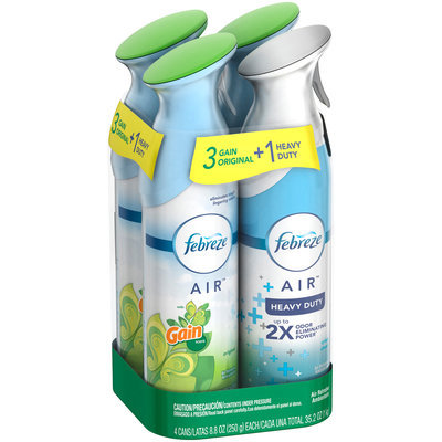 Air Effects Febreze Air Effects with Gain Original Scent and Heavy Duty Crisp Clean Air Freshener (4 Count, 35.2 oz)