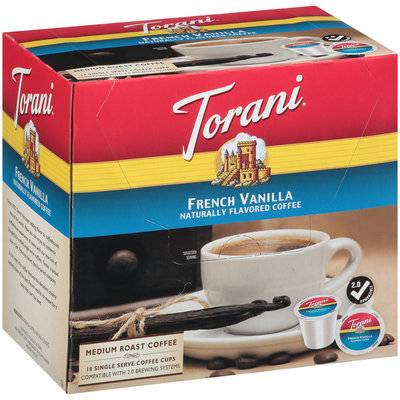 Torani® French Vanilla Medium Roast Coffee Single Serve Coffee Cups 18 ct Box