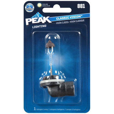 PEAK® Lighting Classic Vision™ Clear Halogen Lamp 881 Carded Pack