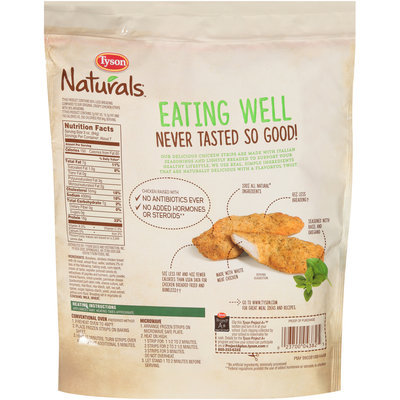 Tyson® Naturals™ Italian Style Lightly Breaded Chicken Breast Strips 20 oz. Bag