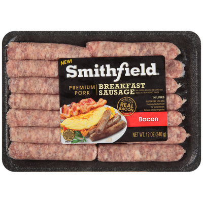 Smithfield® Bacon Pork Breakfast Sausage Links 12 oz. Tray