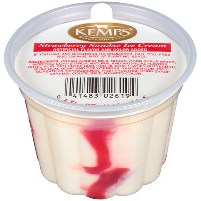 Kemps® Strawberry Sundae Ice Cream 24-4 fl. oz. Cups