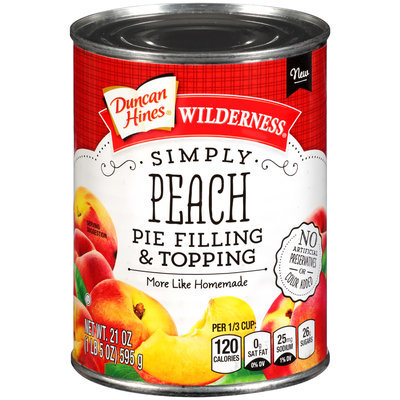 Duncan Hines® Wilderness® Simply Peach Pie Filling & Topping 21 oz. Can