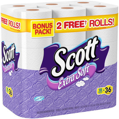 Scott Extra Soft Double Roll Toilet Paper 18 ct Pack