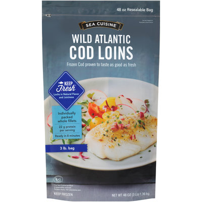 Sea Cuisine® Wild Atlantic Cod Loins 48 oz. Bag