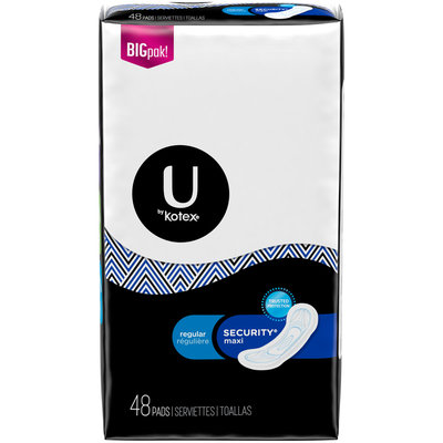 U by Kotex® Security Maxi Regular Unscented Pads 48 ct Pack